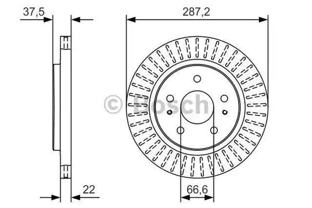 Тормоз дисковый передний 0986479A98 BOSCH