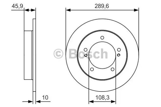 Диск тормозной передний 0986479B09 BOSCH