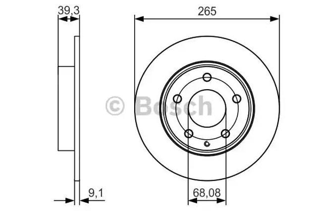 Диск тормозной задний 0986479C26 BOSCH
