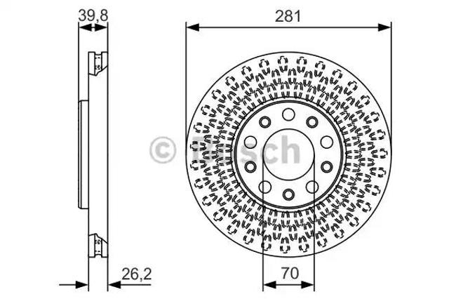 Тормоз дисковый передний 0986479C42 BOSCH