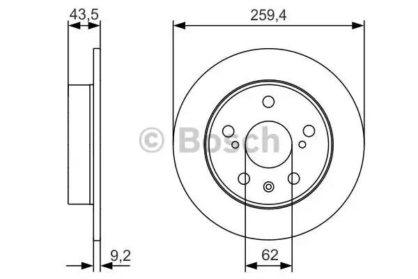 Тормозные диски 0986479C44 BOSCH