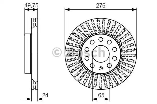 BOSCH 0986479C47 Передние тормозные диски в наличии Ровно