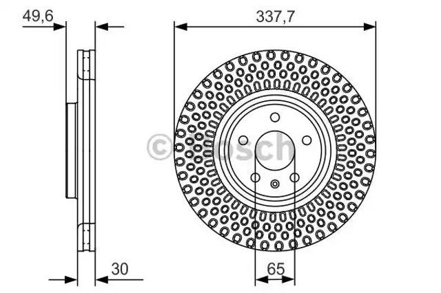 Передний тормозной диск 0986479C90 BOSCH