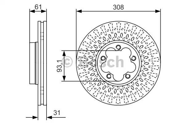 0986479C99 BOSCH Передние тормозные диски купить в Киев