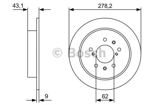 Дисковый тормоз 0986479D34 BOSCH