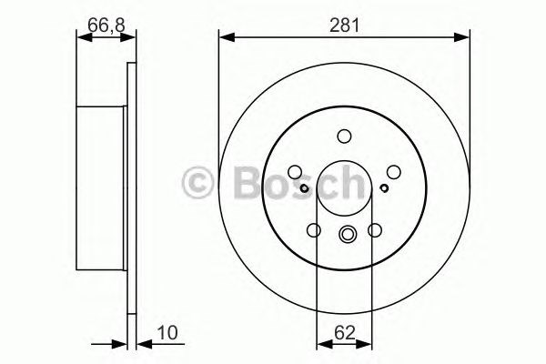 0986479R06 BOSCH Диск тормозной задний купить в Павлоград