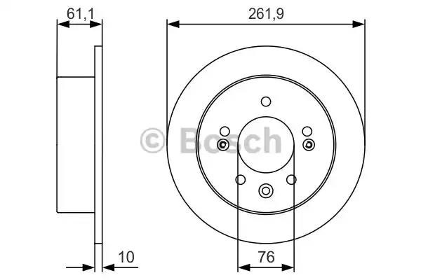 BOSCH 0986479R09 Диск тормозной задний в наличии Полтава