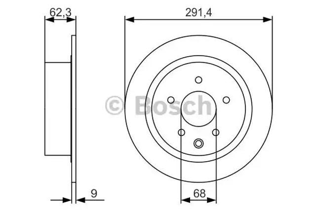BOSCH 0986479R14 Диск тормозной задний в наличии Ирпень