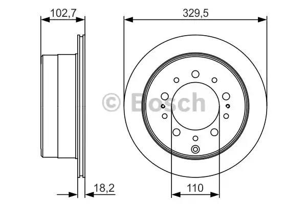 BOSCH 0986479R15 Диск тормозной задний в наличии Днепр