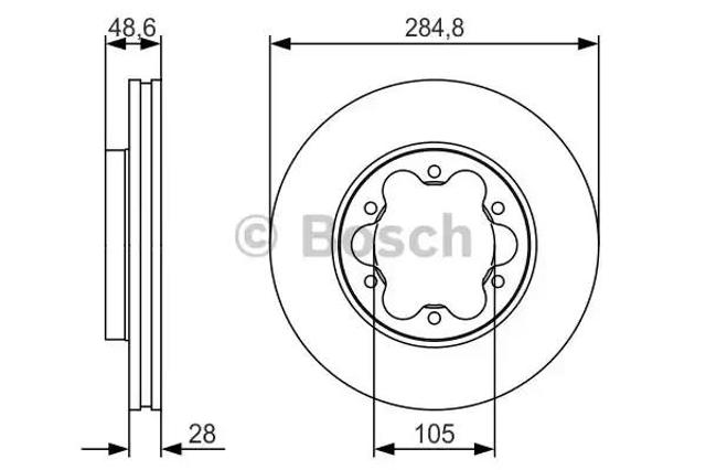 Диск тормозной передний 0986479R27 BOSCH