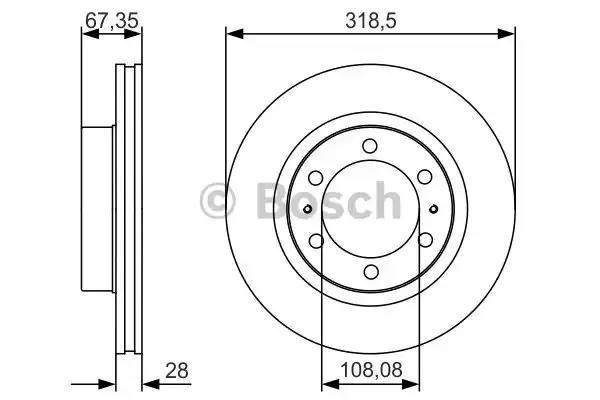 0986479R46 BOSCH Диск тормозной передний купить в Харьков