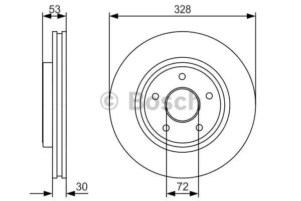 0986479R48 BOSCH Диск тормозной передний купить в Хмельницкий