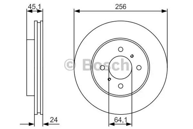 Диск тормозной передний 0986479R51 BOSCH