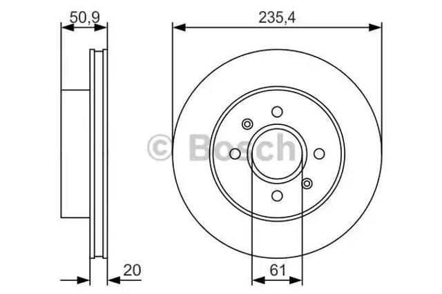 BOSCH 0986479R52 Диск тормозной передний в наличии Львов