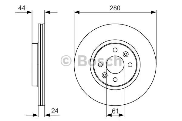 Диск тормозной передний 0986479R67 BOSCH