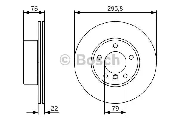 0986479R72 BOSCH Диск тормозной передний купить в Полтава