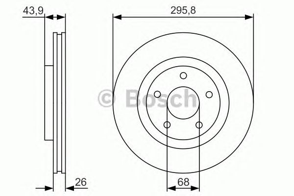 0986479R89 BOSCH Передние тормозные диски купить в Сумы