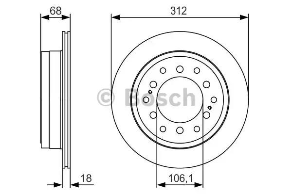 0986479S36 BOSCH Тормозные диски купить в Киев