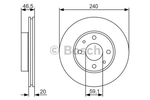Диск тормозной передний 0986479S74 BOSCH