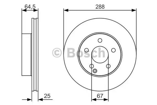 Диск тормозной передний 0986479S83 BOSCH