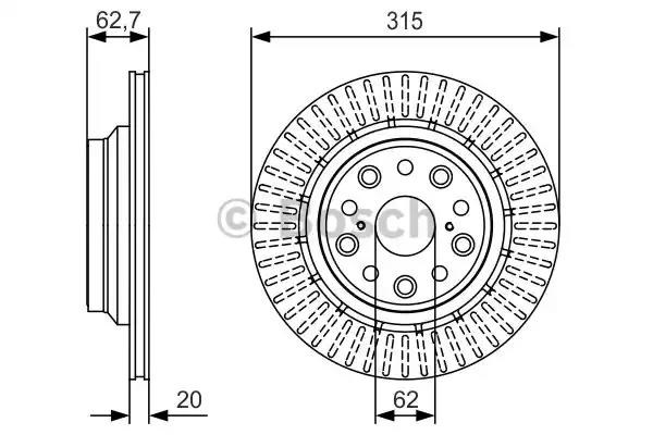 BOSCH 0986479T06 Диск тормозной задний в наличии Харьков