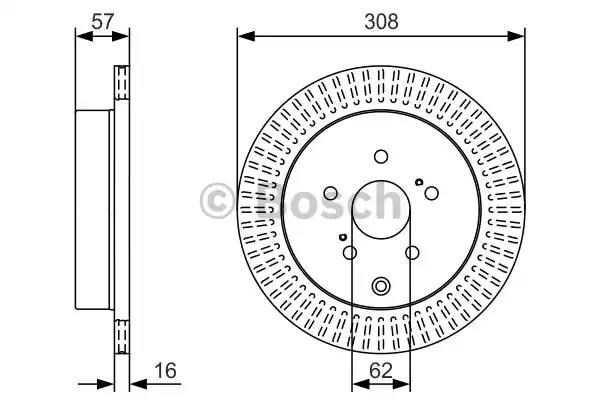 BOSCH 0986479T16 Диск тормозной задний в наличии Кривой Рог