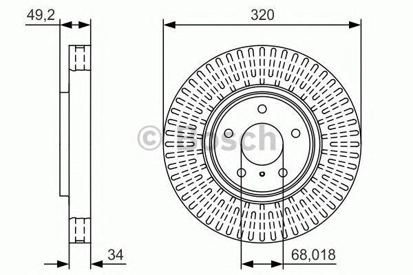 0986479T32 BOSCH Передние тормозные диски купить в Черновцы
