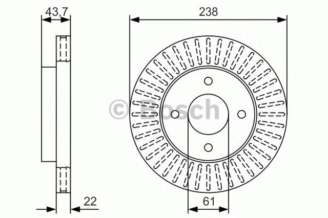 Ротор тормозной 0986479T42 BOSCH