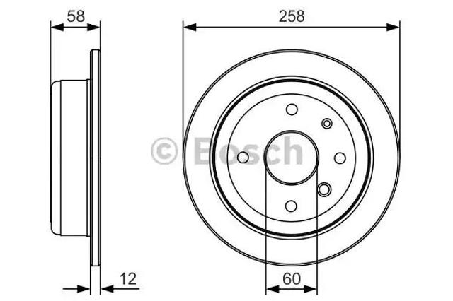 Дисковый тормоз 0986479T52 BOSCH