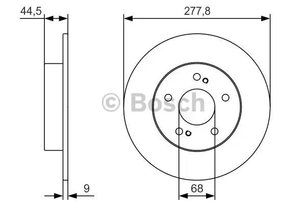 Тормозной диск 0986479T86 BOSCH