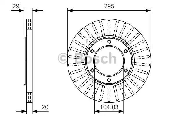 Тормоз дисковый передний 0986479U33 BOSCH