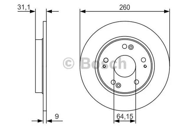 Задний дисковый тормоз 0986479V21 BOSCH