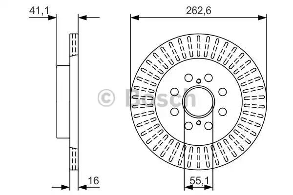 Задний дисковый тормоз 0986479V35 BOSCH