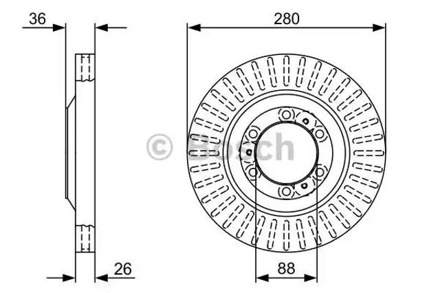 Передний тормозной диск 0986479V88 BOSCH