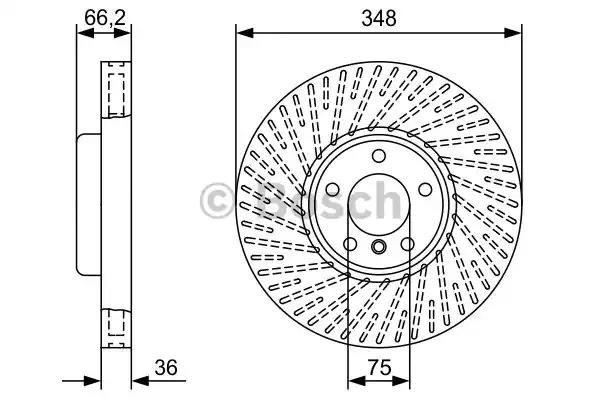 Диск тормозной передний 0986479W19 BOSCH