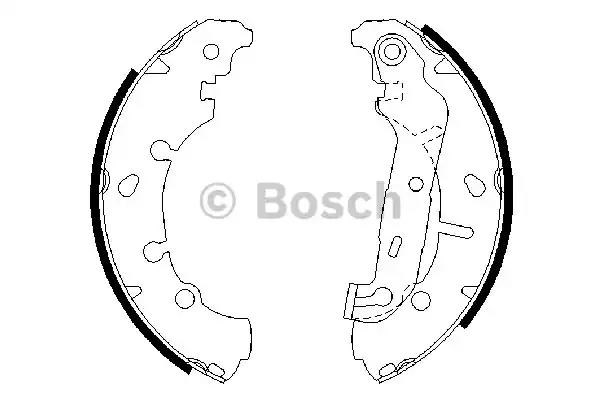 0986487599 BOSCH Задние барабанные колодки купить в Житомир