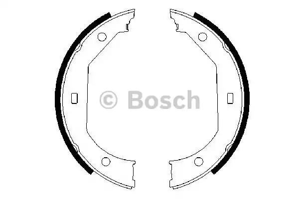 Колодки ручника/стояночного тормоза 0986487607 BOSCH