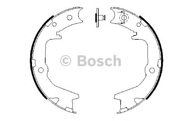 0986487683 BOSCH Колодки тормозные задние барабанные купить в Украина