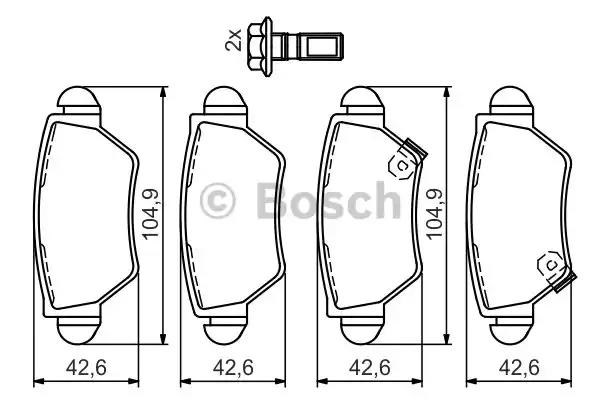 0986494014 BOSCH Задние тормозные колодки купить в Днепр