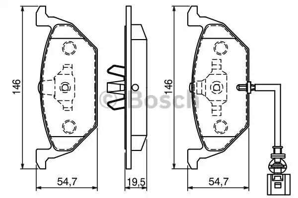 0986494019 BOSCH Передние тормозные колодки купить в Черкассы