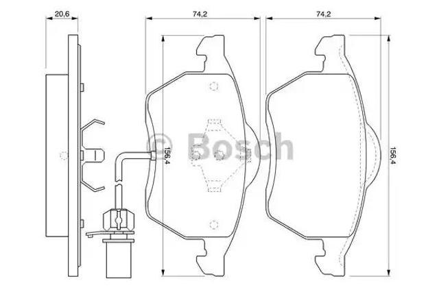 Тормозные колодки 0986494035 BOSCH