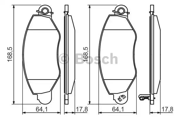 BOSCH 0986494037 Передние тормозные колодки в наличии Ровно