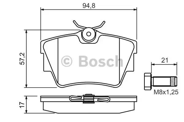 BOSCH 0986494040 Колодки тормозные задние дисковые в наличии Кривой Рог