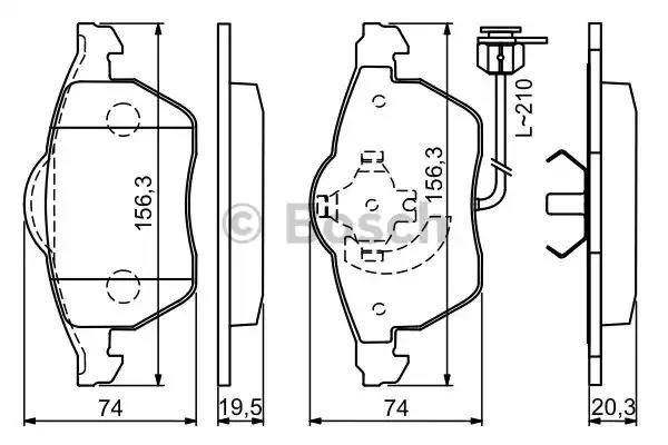 0986494050 BOSCH Передние тормозные колодки купить в Кривой Рог