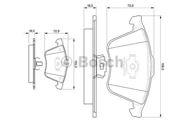 BOSCH 0986494077 Передние тормозные колодки в наличии Сумы