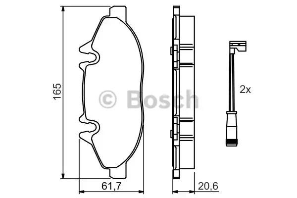 BOSCH 0986494081 Колодки тормозные передние дисковые в наличии Каменское