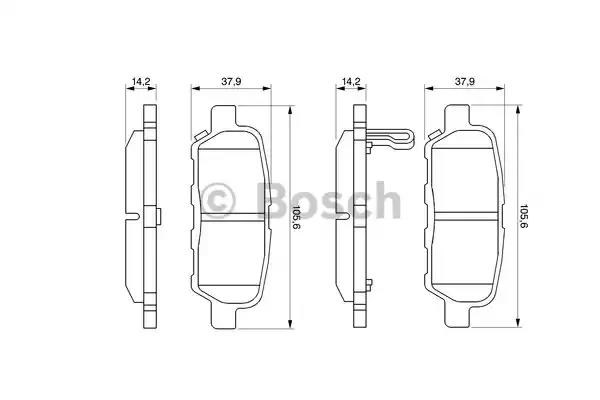 Задние дисковые колодки 0986494090 BOSCH