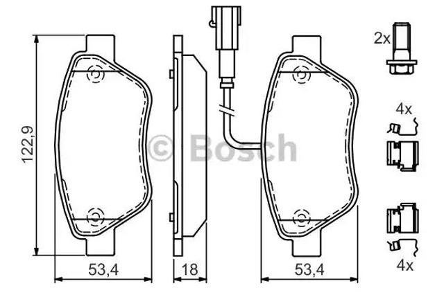 0986494113 BOSCH Передние тормозные колодки купить в Житомир