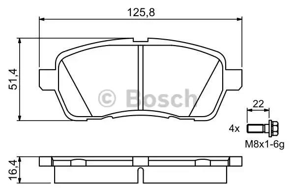 Колодки тормозные передние дисковые 0986494195 BOSCH