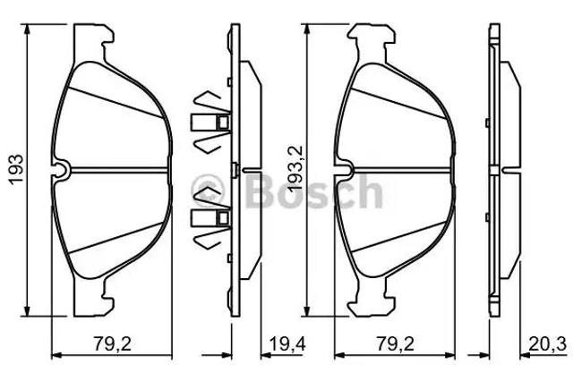 0986494307 BOSCH Передние тормозные колодки купить в Винница